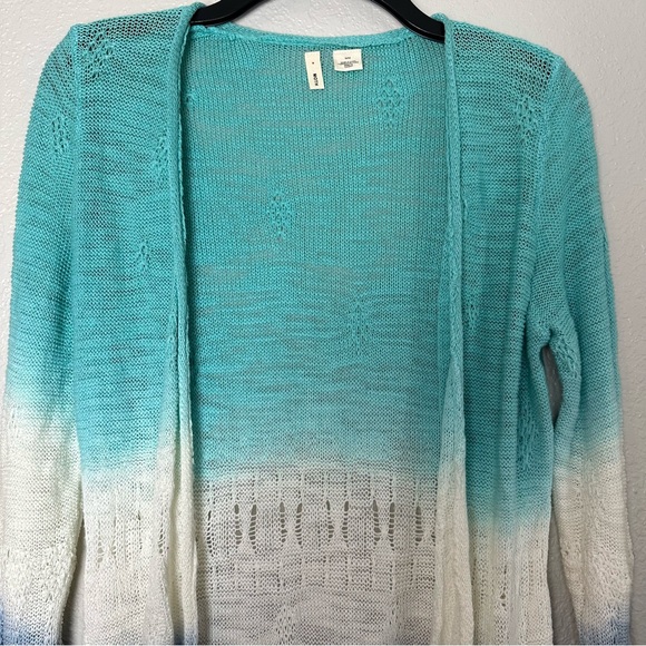 Anthropologie Moth Tonal Tide Cardigan Ombre Blue Size M - Picture 6 of 7